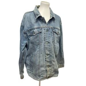 GAP 1969 Vintage Mens XXL Light Wash Long Sleeve Button Up Denim Jean Jacket